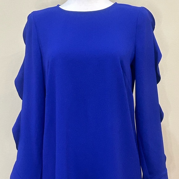 London Times | NWT Size 10 Royal Blue Long Sleeved Dress - Picture 2 of 7